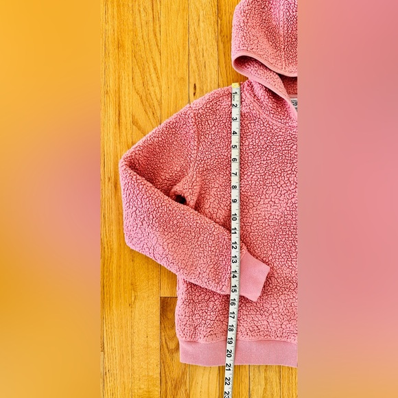 Athleta Girls Pink Fleece Hoodie Sweatshirt Size L / 12 - Picture 7 of 10